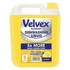 Velvex Dishwashing Liquid Lemon Burst 1x5L